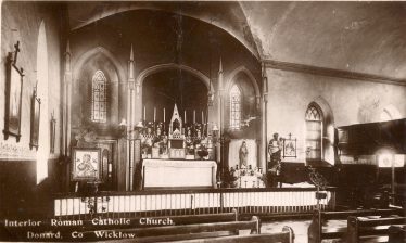 Interior old RC Church, on the site of current Community Hall,  Donard.   | Donard Imaal History Archive