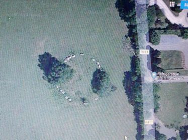 Broadleas stone circle | Google Earth