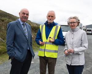 Dave Shepherd, Charles O'Byrne and Pauline Emerson, Miner's Way committee members at Glendasan Dave Shepherd, Charles O'Byrne and Pauline Emerson, Miner's Way committee members at Glendasan | Joe Haughton