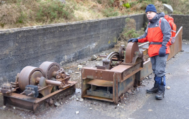 Dave Shepherd at the Crusher, Foxrock Mine, Glendasan