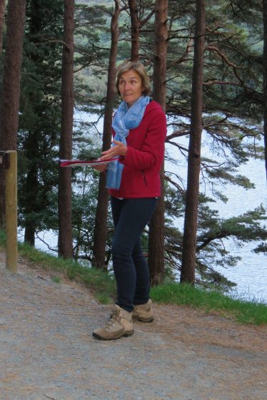 Jane Clarke reciting her poetry along the track to the Miners' Village | Jane Clarke