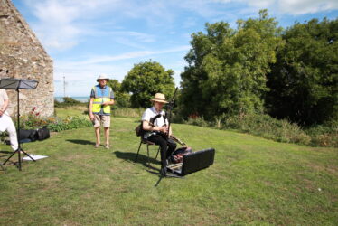 Pearse Troy on Uilleann Pipes. | Image by Dave O'Reilly