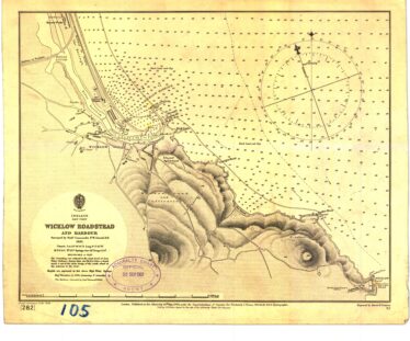 Admiralty Chart: Wicklow Roadstead and Harbour | Image with kind permission of the Waterways Ireland Digital Archive 