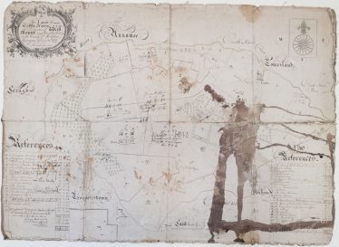 Survey map owned by Charles Frizell DL entitled 