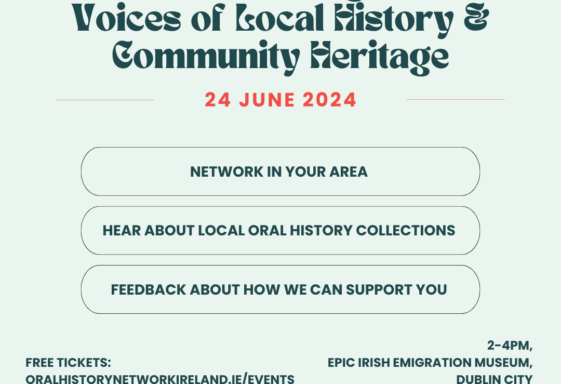 Oral History Network of Ireland Free Meet Up events