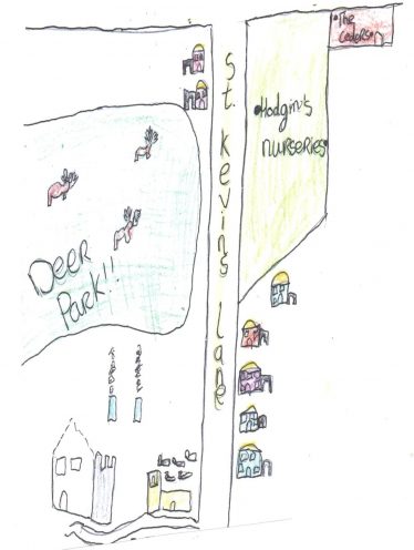 What Dunganstown main street might have looked like | By The Pupils Of Brittas Bay School 2014