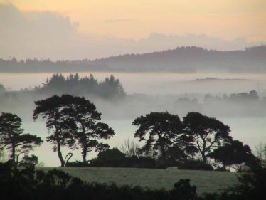 Misty view over reservoir | Roundwood Tidy Towns