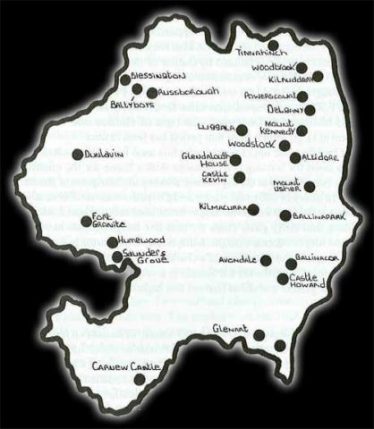 Map of Wickow showing important great houses | The Last County