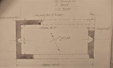 Plan of Raheen-a-cluig by H G Leask 1925 | Original Drawing: H. G. Leask,  Photo: Medieval Bray Project